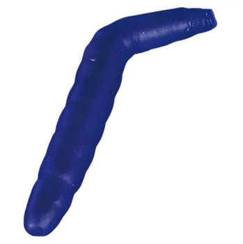 6ks - Červ Iron Trout Baco 4cm Modrá