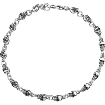 Náramek Stříbrný náramek - lebky - AP538-2366