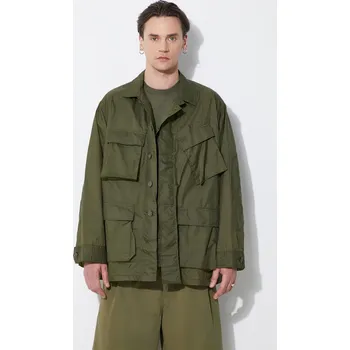 Bunda Engineered Garments BDU Jacket pánská, zelená barva, přechodná, oversize, OR177.KD001, XL, 91X