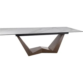 Jídelní stůl Jídelní stůl rozkládací 200x98 BONNY ceramic bílá/ořech