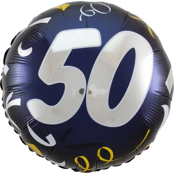 Balónek Folat Balonek fóliový číslo 50 modrý, 45 cm