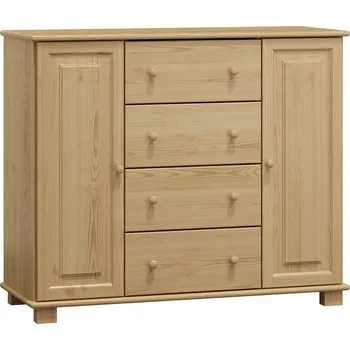 Komoda Max-i Komoda ze dřeva LUNDE NORE Zvolte barvu:: bezbarvý lak, Hloubka: 42 cm