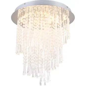 Trio Leuchten R67349106 POMP - Moderní stropní svítidlo s ověsky, stmívatelné dálkovým ovladačem, LED 30W, 4000lm, 2700 - 6500K, Ø 45cm (Stropní moderní stmívatelný lustr s možností změny barvy světla)