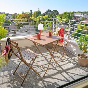 Zahradní stůl Skládací čtvercový zahradní stůl Greensboro - hnědý (bronz)