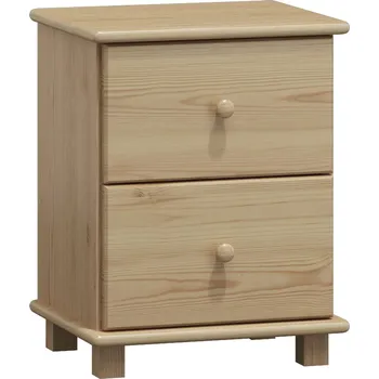 Noční stolek Max-i Noční stolek ze dřeva ELLINGSEN NORE Zvolte barvu:: surové dřevo, Hloubka: 42 cm