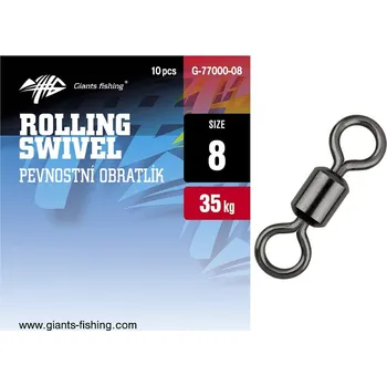 Giants fishing Pevnostní obratlík Rolling Swivel 10ks|vel.20 (9kg)