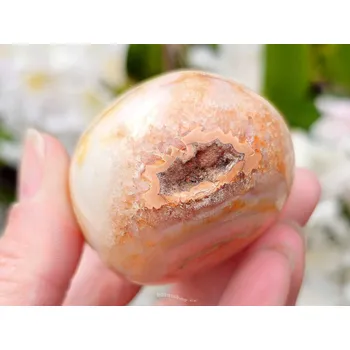 Přírodní kámen Hladký kámen s dutinkou karneol 185g Madagaskar