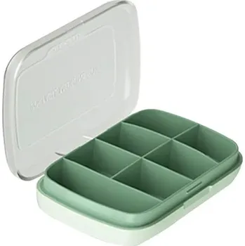 Dávkovač léků Týdenní organizér na léky s 7 přihrádkami | pilulkovník | cestovní box na léky - Zelená