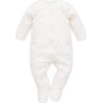 Kojenecký overall PINOKIO OVERAL PINOKIO, S PUNTÍKY ECRU, MAGIC VIBES Velikost: 74