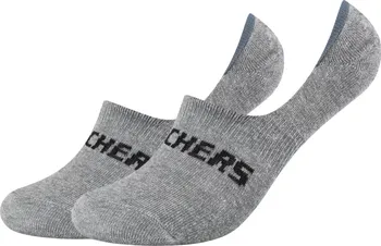 Dámské ponožky Šedé nízké ponožky - 2 páry Skechers 2PPK Mesh Ventilation Footies Socks SK44008-9300 Velikost: 46