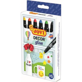 Speciální výtvarná barva Pastelky voskové JOVI na sklo 6 ks - 1906