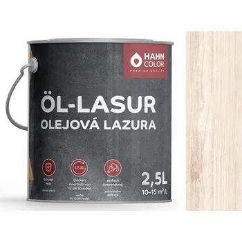 Lak na dřevo Hahn Color OLEJOVÁ LAZURA 2,5L OL-13 Bílá - Weiss + dárek k objednávce nad 1000Kč
