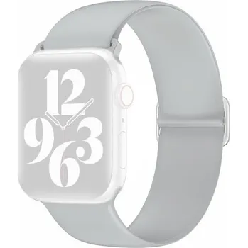 Řemínek na hodinky Silikonový řemínek s posuvnou přezkou pro Apple Watch 42mm / 41mm / 40mm / 38mm - šedý