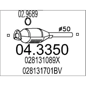 Katalyzátor Katalyzátor MTS 04.3350