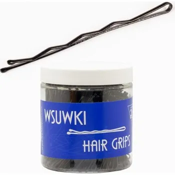 Spona do vlasů profilovaná s kuličkami, barva černá 7 cm, 500 g