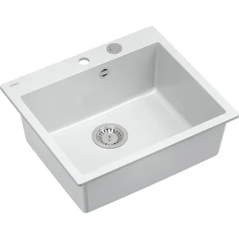 Kuchyňský dřez Quadron Morgan dřez graniteq 57x50 cm bílá HB8304U1-BS_P2O
