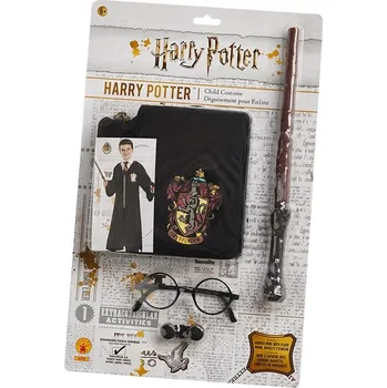 Karnevalový doplněk Harry Potter - kouzelná hůlka, plášť a brýle