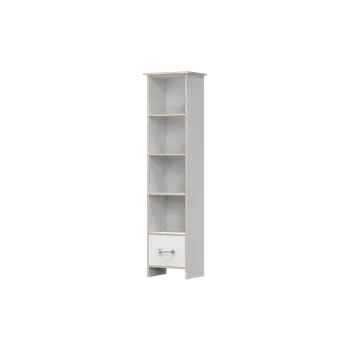 Knihovna IDZ Knihovna KOSMO 01, 50 cm Bílá/Dub Sonoma
