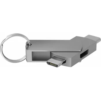 TerraTec USB-C - microUSB USB adaptér stříbrný (272989)