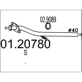 Auto-moto Výfuková trubka MTS 01.20780