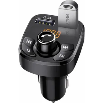 FM transmitter Strado FM vysílač Bluetooth FM vysílač do auta 2xUSB Kebidu A5 univerzální