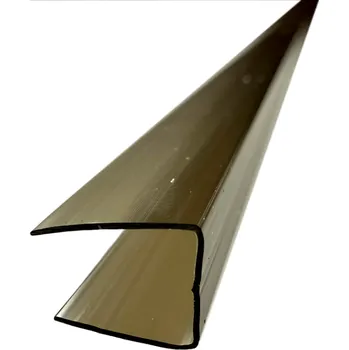 Zahradní stavba Ukončovací U profil na tl. 16mm z polykarbonátu bronz (hnědá, kouřová) 2100 mm