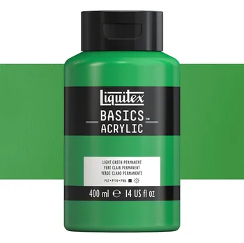 Vodová barva Akrylová barva Liquitex Basics - Light Green Permanent Balení: 400 ml
