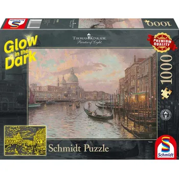 Puzzle Schmidt Puzzle 94992 Thomas Kinkade, Svítící Benátky 1000 dílků