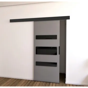 Interiérové dveře Nábytek PEGAS s.r.o. Posuvné dveře STANDART MIX D90, Šedá/Černá