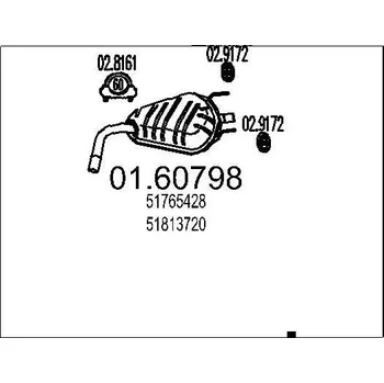 Tlumič výfuku Zadní tlumič výfuku MTS 01.60798