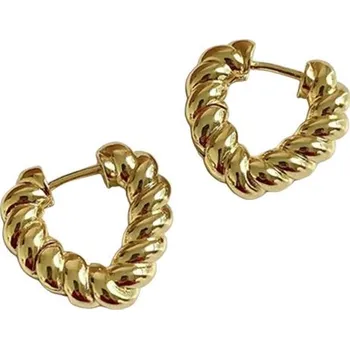 Náušnice Flamenco Mystique Zlaté náušnice s přívěskem, antialergické, rozměry 2 cm x 2,2 cm