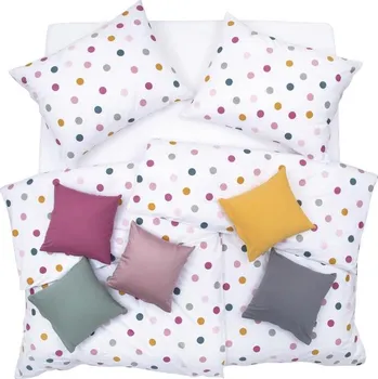 Povlečení SCANquilt povlečení KLASIK puntíky multi 140 x 200/70 x 90 cm