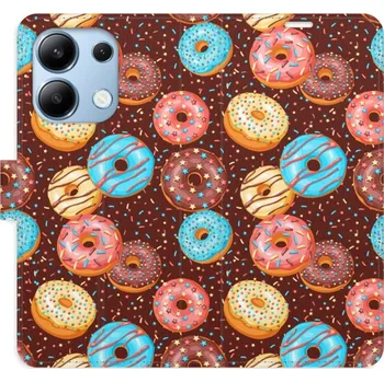 Pouzdro na mobilní telefon Flip pouzdro iSaprio - Xiaomi Redmi Note 13 4G - Donuts Pattern - kapsičky na karty (Knížkový flip kryt, obal, pouzdro iSaprio na mobil Xiaomi Redmi Note 13 4G - Donuts Pattern - 360° ochrana telefonu, přihrádka na karty a hotovost, funkce stojánku, pevná