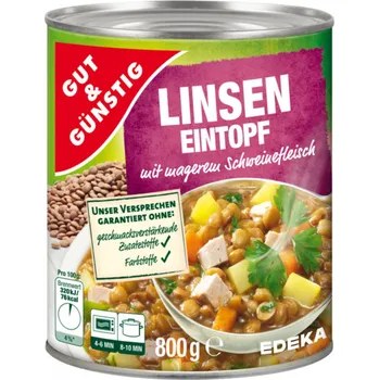 Hotové jídlo G&G Čočkový eintopf s vepřovým masem 800g