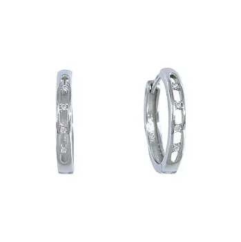 Náušnice Stříbrné náušnice kruhy se zirkony