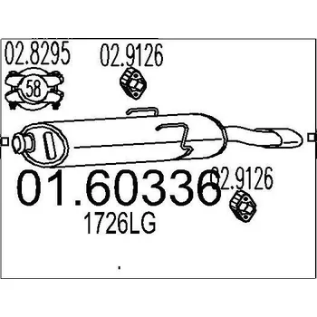 Tlumič výfuku Zadní tlumič výfuku MTS 01.60336