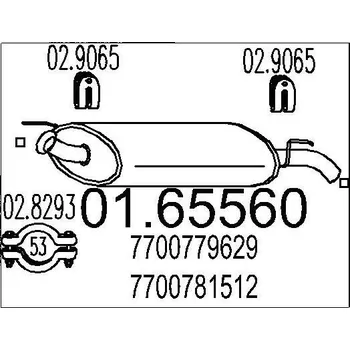Auto-moto Zadní tlumič výfuku MTS 01.65560