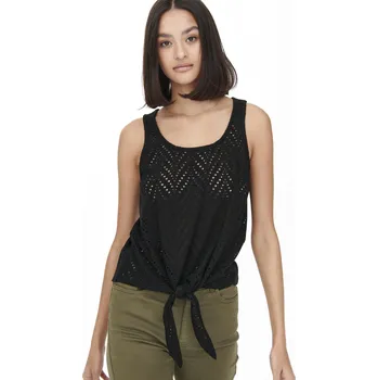 Jacqueline de Yong JDY dámský dírkovaný top Carla Cathinka černý Velikost: XS