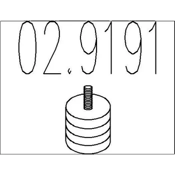 Tlumič výfuku Zarážka, tlumič výfuku MTS 02.9191