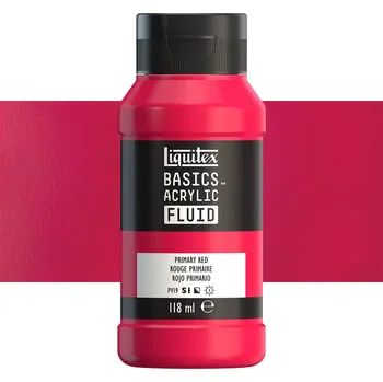 Vodová barva Akrylová barva Liquitex Basics Fluid - Primary Red