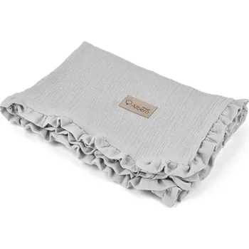 Dětská deka Mušelinová dvouvrstvá deka Albero s volánky šedá (CC3)