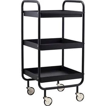 Servírovací stolek Kovový pojízdný vozík House Doctor ROLL V.85cm černý