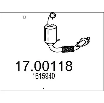 Filtr pevných částic Filtr pevnych castic, vyfukovy system MTS 17.00118