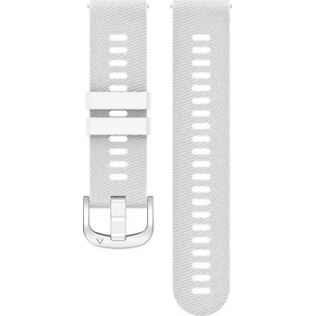 Řemínek na hodinky Silikonový řemínek Ricardo 18mm (pro Garmin Venu 2S, Vívoactive 4S, Forerunner 265S, Venu 3S aj.), bílý V1, Quick Release
