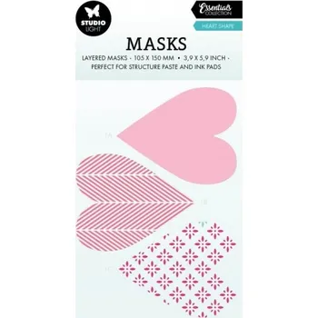 Šablona Studio Light, A6 - Šrafované srdce