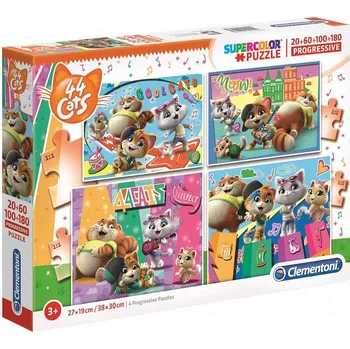 Puzzle Clementoni Puzzle 21407 - 44 Koček 20, 60, 100, 180 dílků