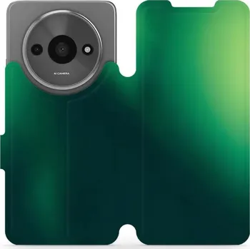 Pouzdro na mobilní telefon Flipové pouzdro Mobiwear - Xiaomi Redmi A3 - VP61S Zelený odstín (Knížkové flip pouzdro, obal, kryt na mobil Xiaomi Redmi A3 - VP61S Zelený odstín, materiál Umělá kůže + TPU - ochrana 360°, stojánek, silikonová vanička, magnetické zavírání)