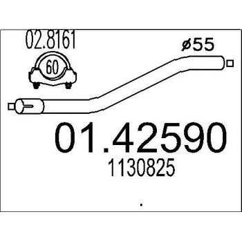 Výfuková trubka Výfuková trubka MTS 01.42590