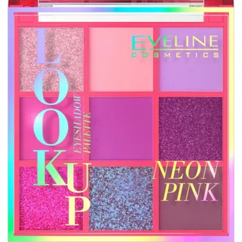 Oční stíny Eveline EVELINE_Look Up Neon Pink paletka 9 očních stínů 10,8g