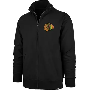 Pánská mikina 47 Brand Pánská mikina Chicago Blackhawks NHL Core ’47 Islington Track Jacket Jet Black Velikost: L